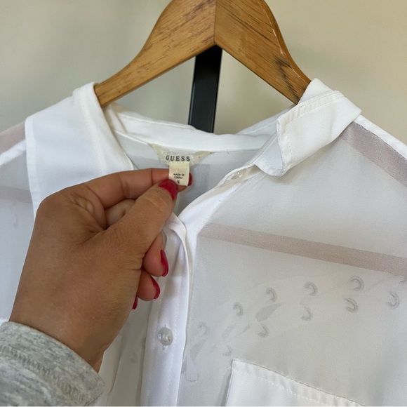 Vintage Guess Top Blouse button down - Picture 3 of 4